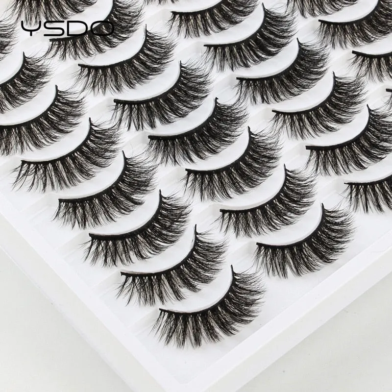 VenusFox 3/5/16 pairs thick 3d mink lashes natural false eyelashes long mink eyelashes handmade soft fluffy lashes makeup faux cils