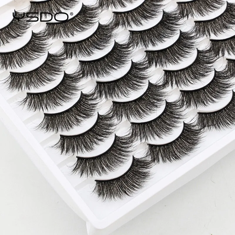 VenusFox 3/5/16 pairs thick 3d mink lashes natural false eyelashes long mink eyelashes handmade soft fluffy lashes makeup faux cils