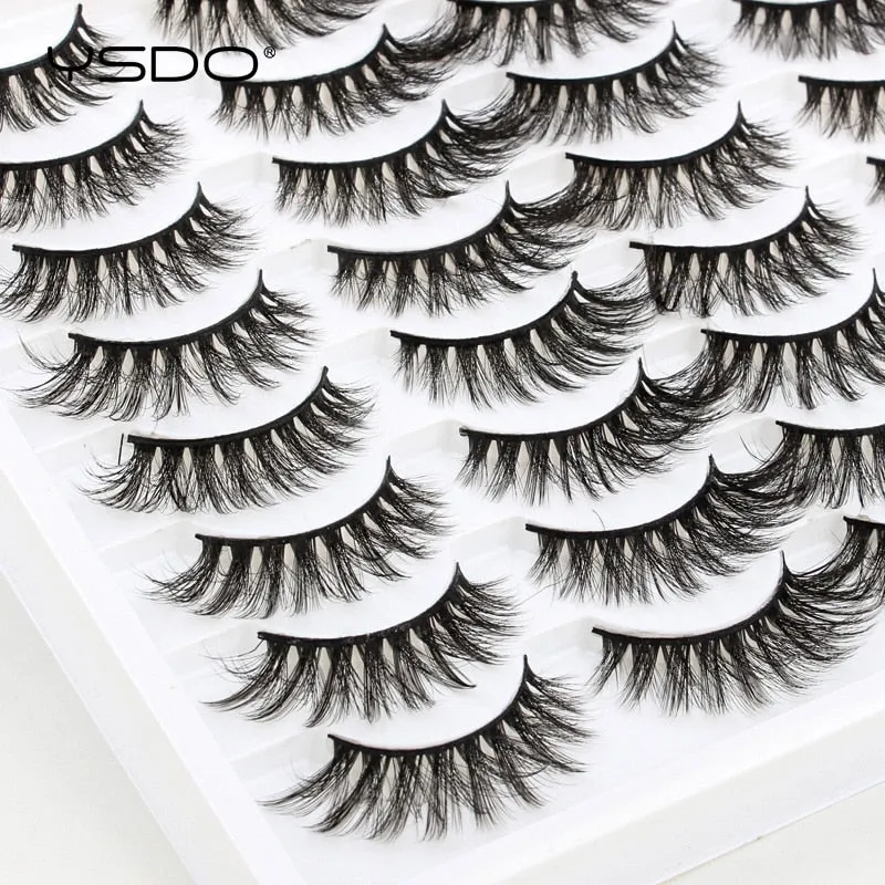 VenusFox 3/5/16 pairs thick 3d mink lashes natural false eyelashes long mink eyelashes handmade soft fluffy lashes makeup faux cils