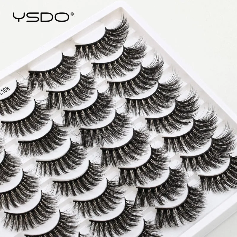 VenusFox 3/5/16 pairs thick 3d mink lashes natural false eyelashes long mink eyelashes handmade soft fluffy lashes makeup faux cils