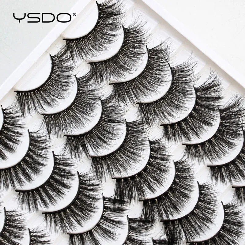 VenusFox 3/5/16 pairs thick 3d mink lashes natural false eyelashes long mink eyelashes handmade soft fluffy lashes makeup faux cils