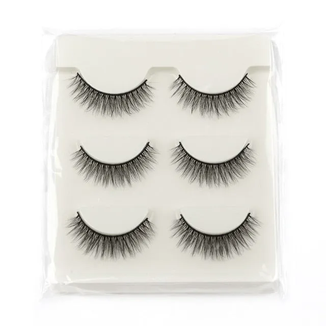 VenusFox 3/5/16 pairs thick 3d mink lashes natural false eyelashes long mink eyelashes handmade soft fluffy lashes makeup faux cils