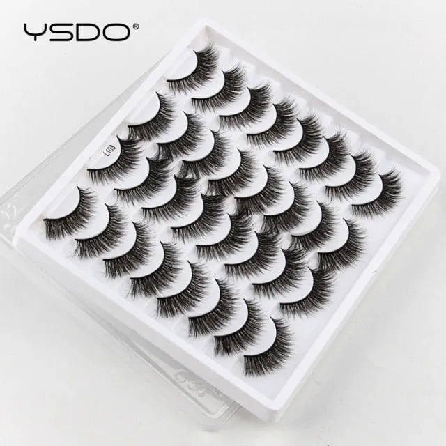 VenusFox 3/5/16 pairs thick 3d mink lashes natural false eyelashes long mink eyelashes handmade soft fluffy lashes makeup faux cils