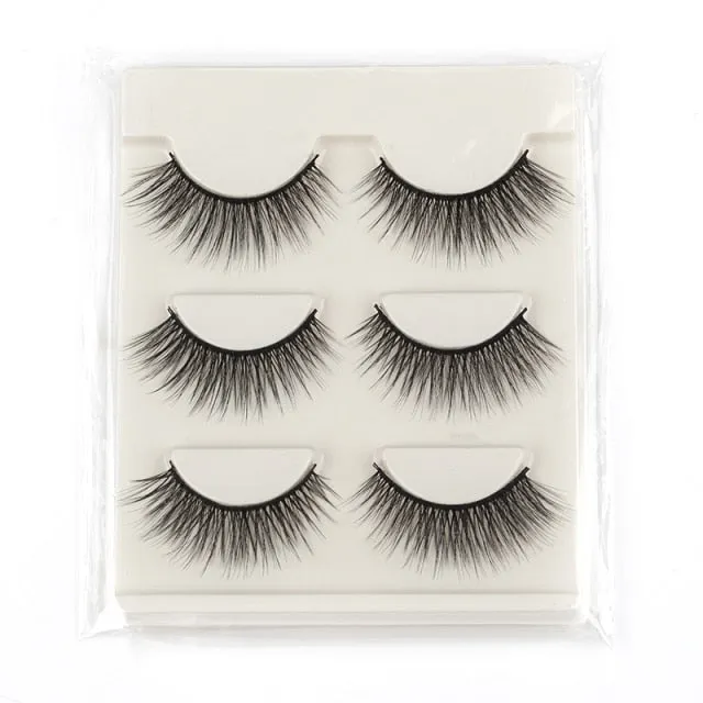 VenusFox 3/5/16 pairs thick 3d mink lashes natural false eyelashes long mink eyelashes handmade soft fluffy lashes makeup faux cils