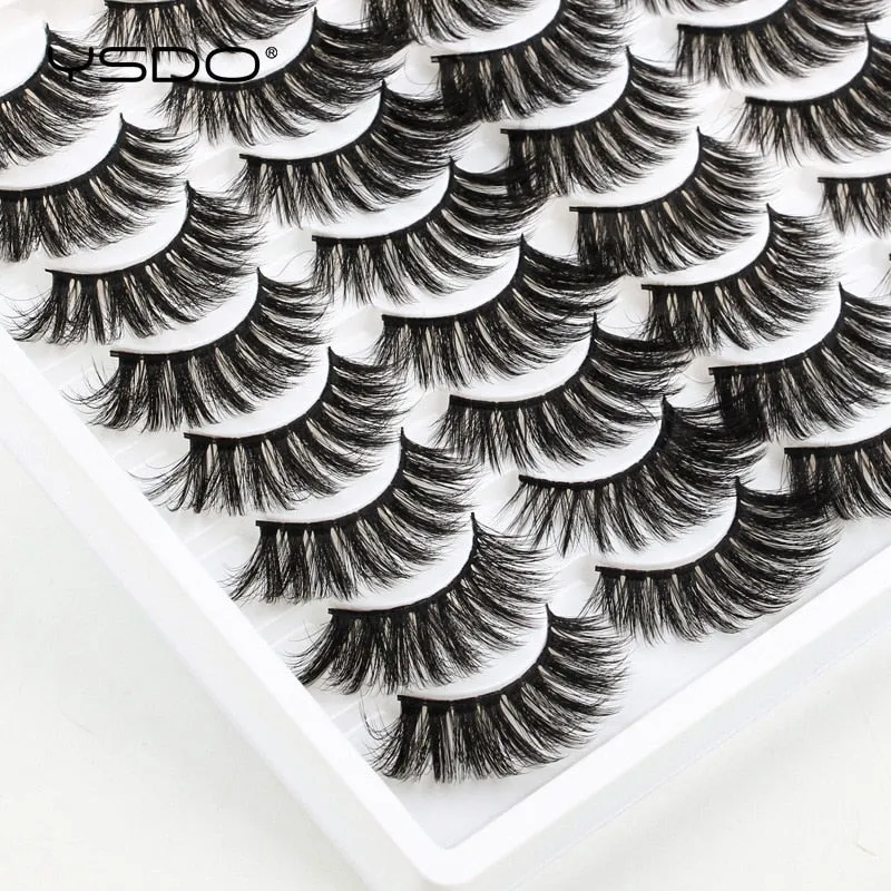 VenusFox 3/5/16 pairs thick 3d mink lashes natural false eyelashes long mink eyelashes handmade soft fluffy lashes makeup faux cils