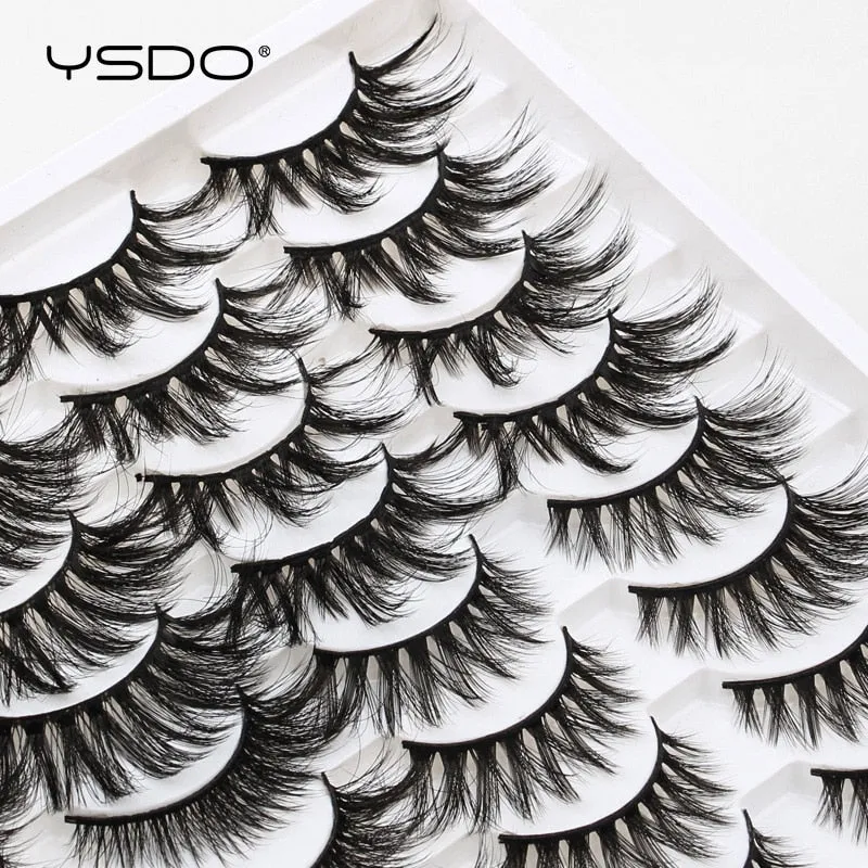 VenusFox 3/5/16 pairs thick 3d mink lashes natural false eyelashes long mink eyelashes handmade soft fluffy lashes makeup faux cils