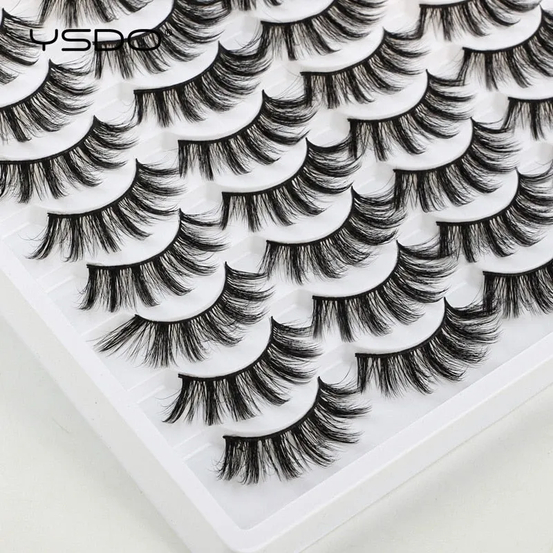 VenusFox 3/5/16 pairs thick 3d mink lashes natural false eyelashes long mink eyelashes handmade soft fluffy lashes makeup faux cils