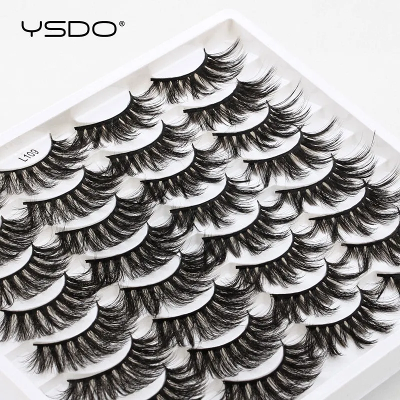 VenusFox 3/5/16 pairs thick 3d mink lashes natural false eyelashes long mink eyelashes handmade soft fluffy lashes makeup faux cils