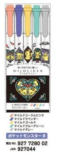 ZEBRA NO.92772800 Mildliner double-headed highlighter Pikachu joint five-color group